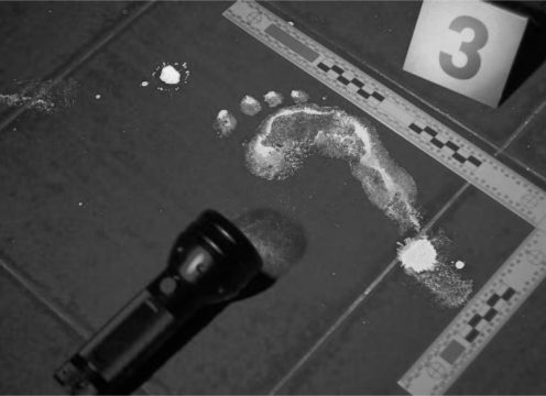 Floor cleaning after forensics investigation.