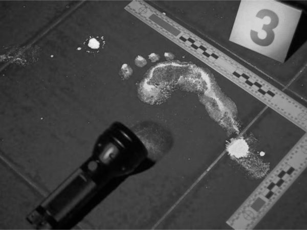 Floor cleaning after forensics investigation.