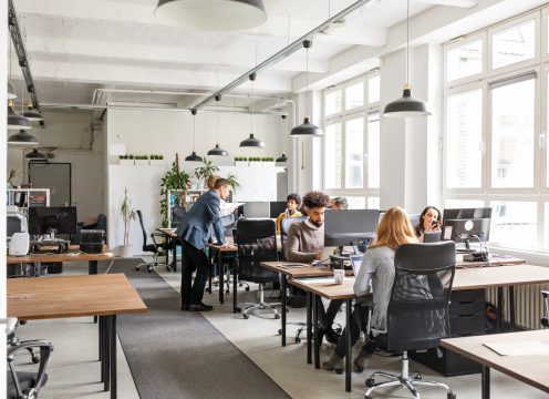 open plan office space