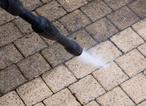 Patio Cleaning Process