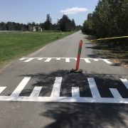 after pedestrian crossing line marking
