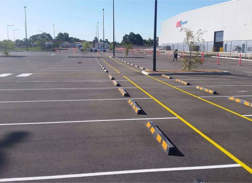 Line marking for a car park.