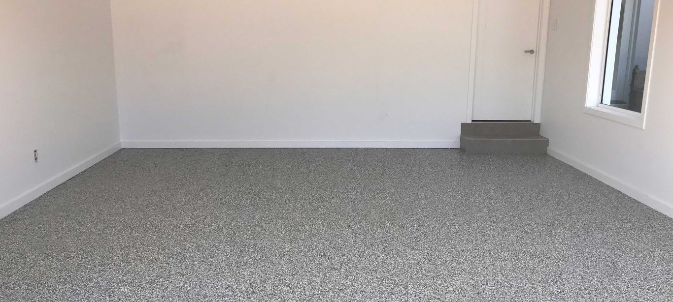 flake flooring application garage