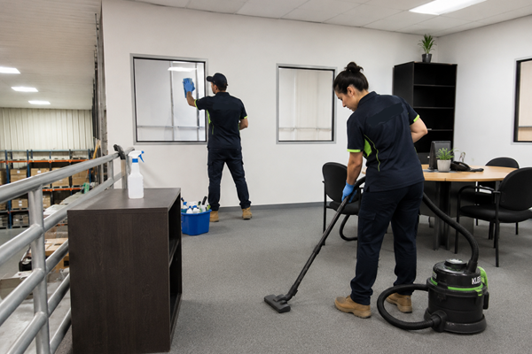 Office mezzanine cleaned