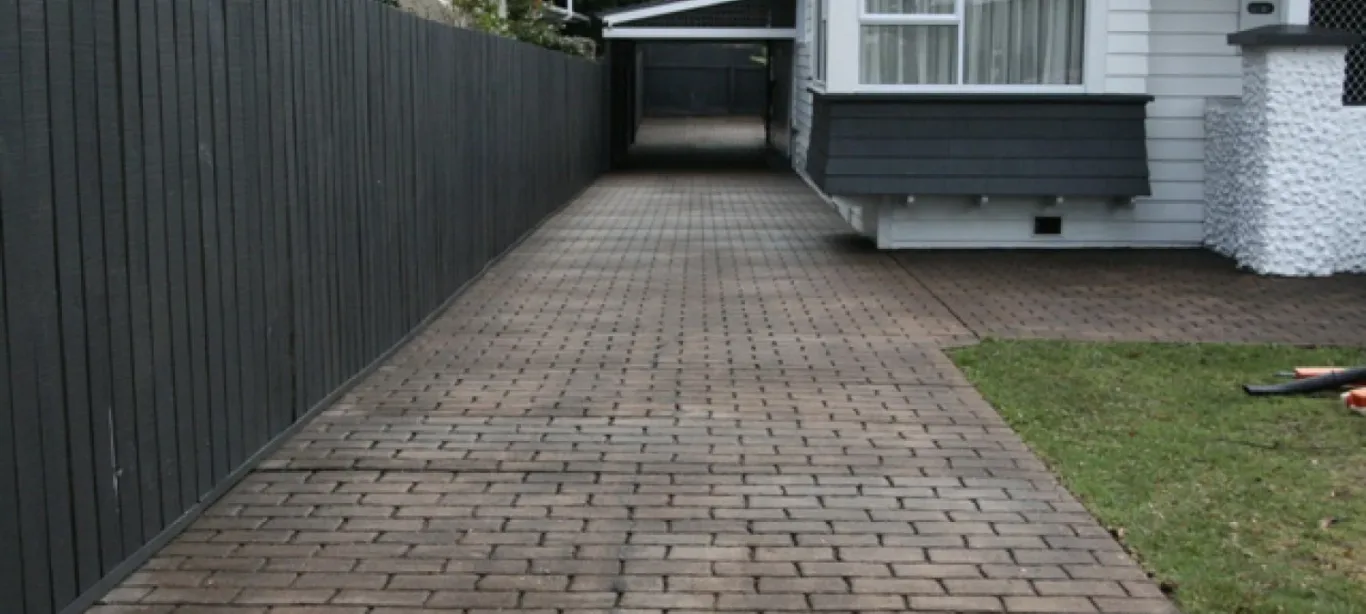 Driveway Cleaning Before Paver Sealing