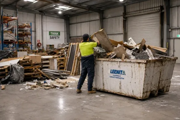 Warehouse clean-up in progress
