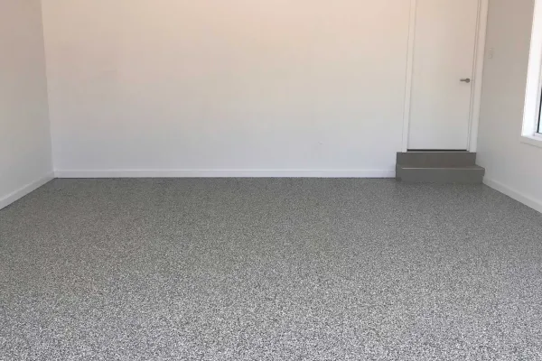flake flooring application garage