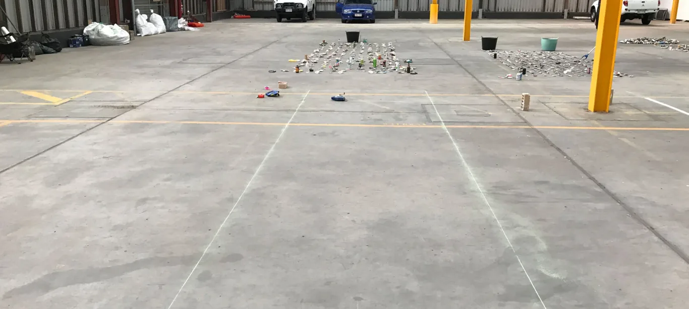 safety line marking before - results